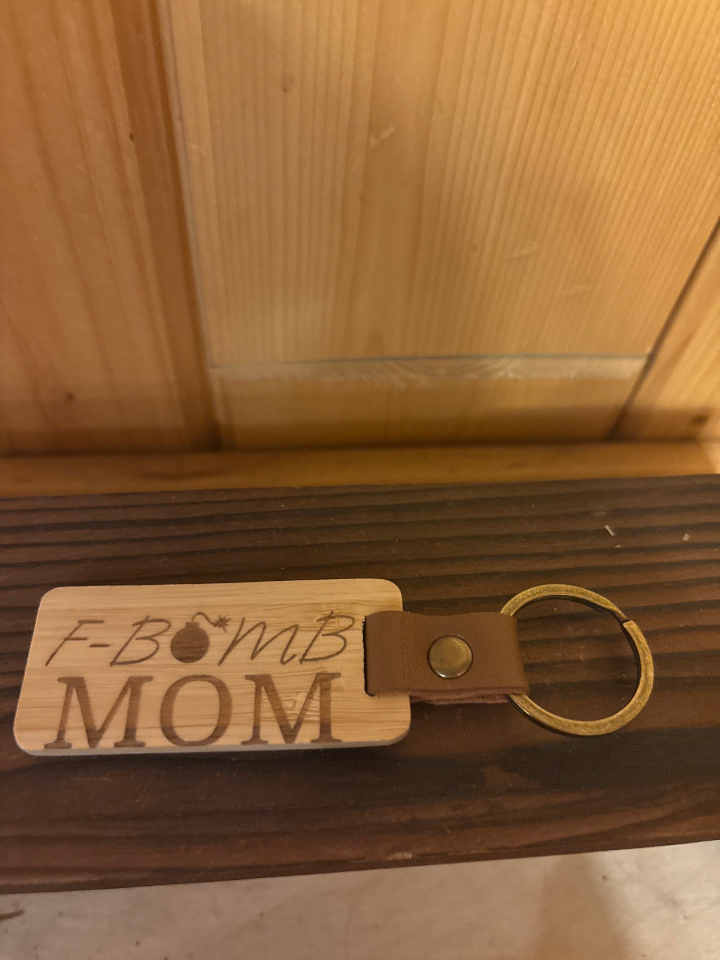 F Bomb Mom Keychain – Funny Laser Engraved Mom Gift