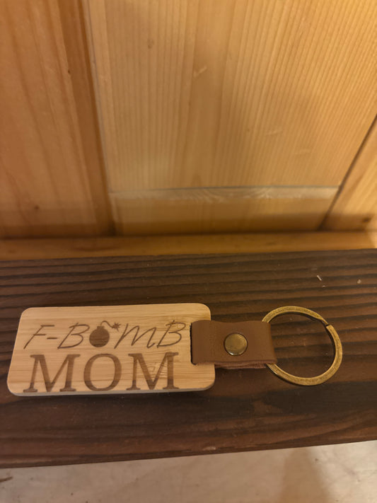 F Bomb Mom Keychain – Funny Laser Engraved Mom Gift