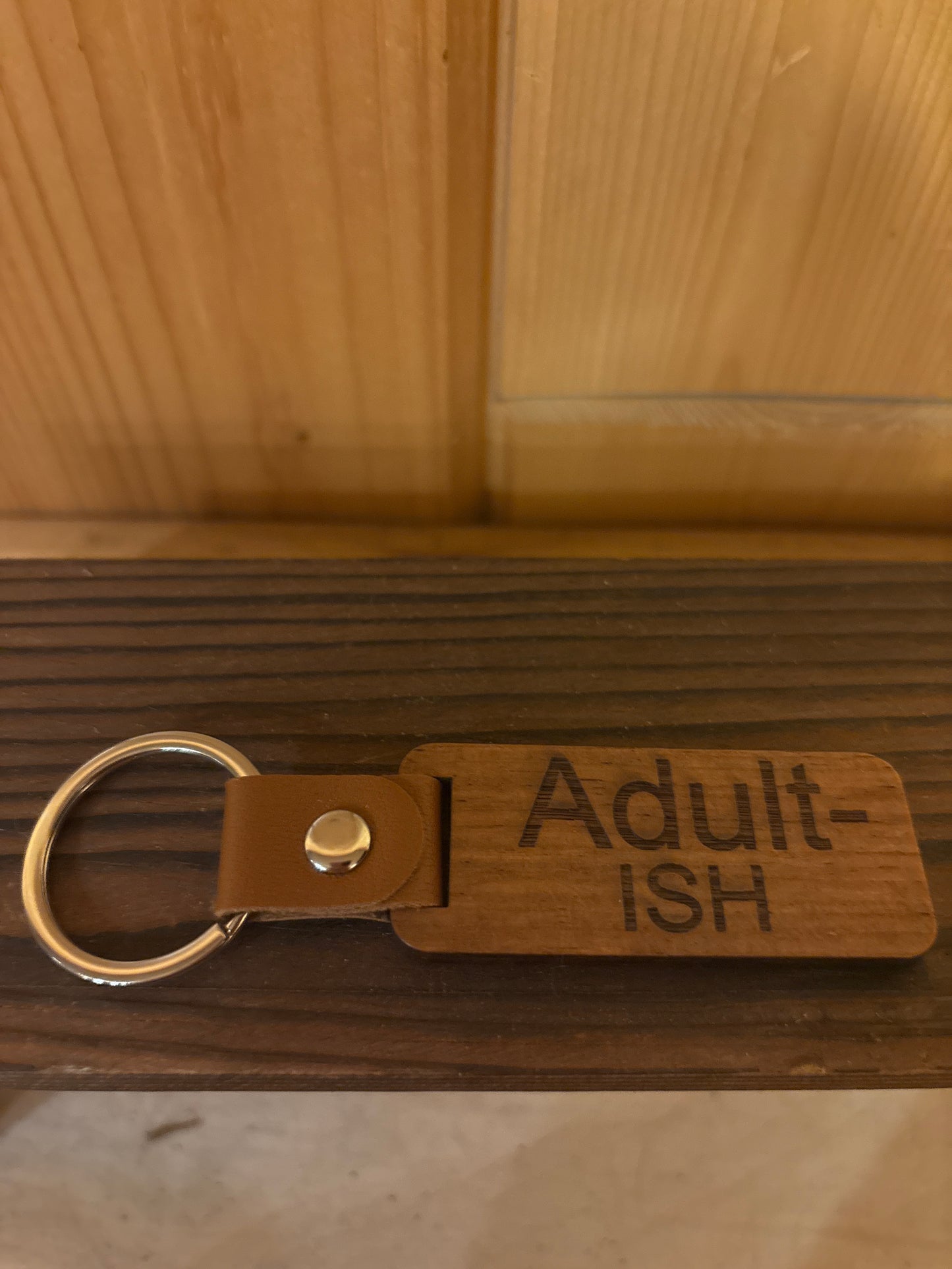 Adult-ish Keychain – Funny Laser Engraved Gift
