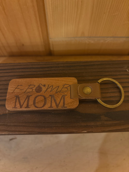 F Bomb Mom Keychain – Funny Laser Engraved Mom Gift