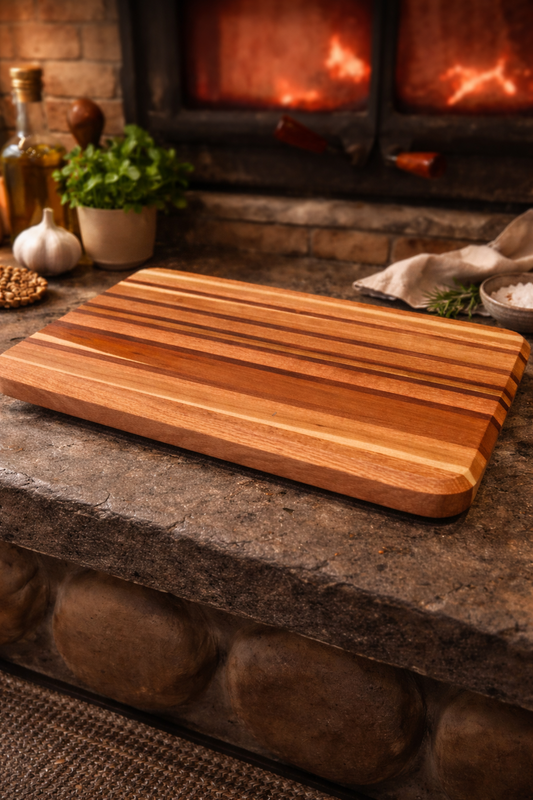Extra-Thick Handmade 17” x 10” Solid Wood Cutting Boa
