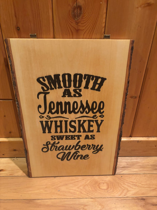 Handcrafted Wooden Sign – Smooth as Tennessee Whiskey